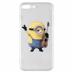 Чехол для iPhone 8 Plus Миньон с гитарой - PrintSalon