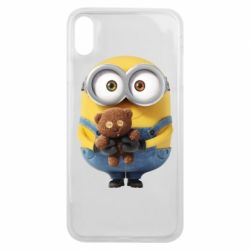 Чохол для iPhone Xs Max Міньйон з ведмедиком - PrintSalon