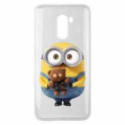 Чехол для Xiaomi Pocophone F1 Миньон с мишкой