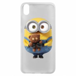 Чехол для Xiaomi Redmi 7A Миньон с мишкой