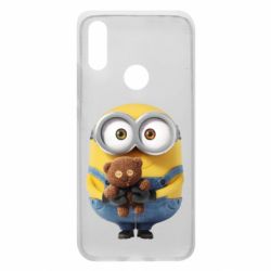 Чехол для Xiaomi Redmi 7 Миньон с мишкой