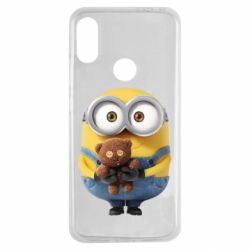 Чехол для Xiaomi Redmi Note 7 Миньон с мишкой