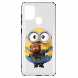 Чехол для Samsung A21s Миньон с мишкой