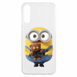 Чехол для Samsung A50 Миньон с мишкой