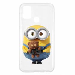 Чехол для Samsung M31 Миньон с мишкой