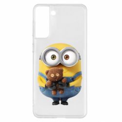 Чохол для Samsung S21+ Міньйон з ведмедиком
