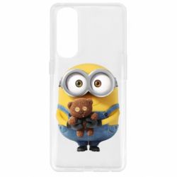 Чохол для Oppo Reno 4 Pro Міньйон з ведмедиком