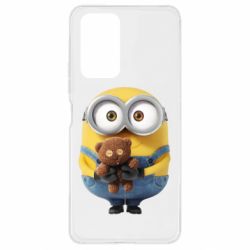 Чохол для Xiaomi Redmi Note 10 Pro Міньйон з ведмедиком