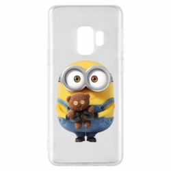 Чехол для Samsung S9 Миньон с мишкой