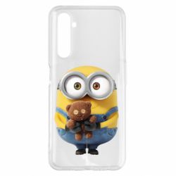Чохол для Realme 6 Pro Міньйон з ведмедиком