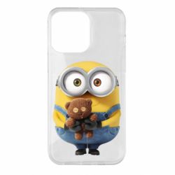 Чехол для iPhone 14 Pro Max Миньон с мишкой