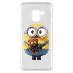 Чохол для Samsung A8 2018 Міньйон з ведмедиком