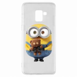 Чехол для Samsung A8+ 2018 Миньон с мишкой