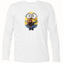 Футболка с длинным рукавом Миньон с мишкой