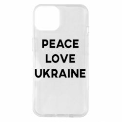 Чехол для iPhone 14 Мир, любовь, Украина - PrintSalon