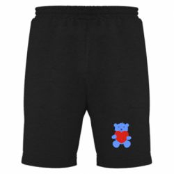 Мужские шорты Мишка с сердечком - PrintSalon