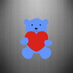 Наклейка Мишка с сердечком - PrintSalon