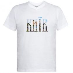 Мужская футболка  с V-образным вырезом Місто Київ - PrintSalon