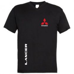 Чоловіча футболка з V-подібним вирізом Mitsubishi Lancer - PrintSalon