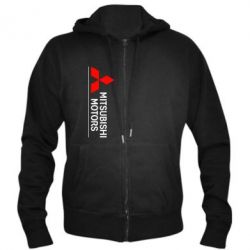 Чоловіче худі на блискавці Mitsubishi Motors лого - PrintSalon