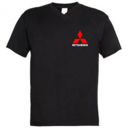 Мужская футболка  с V-образным вырезом Mitsubishi small - PrintSalon