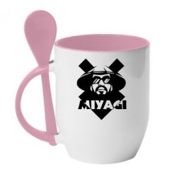 Чашка з ложкою Miyagi - PrintSalon