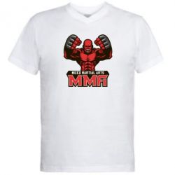 Мужская футболка  с V-образным вырезом MMA Fighter 2 - PrintSalon