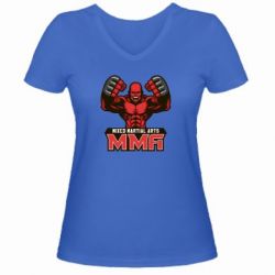 Женская футболка с V-образным вырезом MMA Fighter 2 - PrintSalon