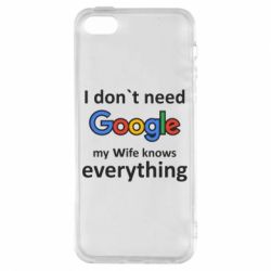 Чехол для iPhone5/5S/SE Мне не нужен гугл - PrintSalon