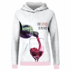 Жіноче 3D худі Моє серце за мерло-PrintSalon Жіноче 3D худі Моє серце за мерло