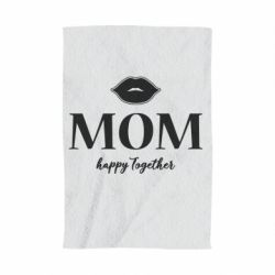 Полотенце с принтом Mom happy together - PrintSalon