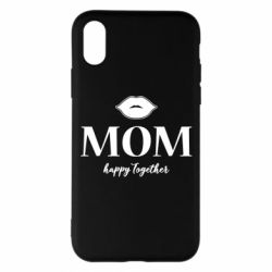Чехол для iPhone X/Xs Mom happy together - PrintSalon