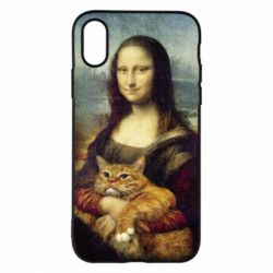 Чохол для iPhone X/Xs Mona Lisa and the cat - PrintSalon
