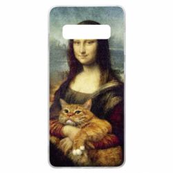 Чохол для Samsung S10+ Mona Lisa and the cat - PrintSalon
