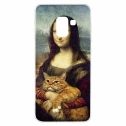 Чохол для Samsung A8 2018 Mona Lisa and the cat - PrintSalon