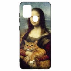 Чохол для Samsung A21s Mona Lisa and the cat - PrintSalon