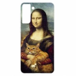 Чохол для Samsung S21+ Mona Lisa and the cat - PrintSalon