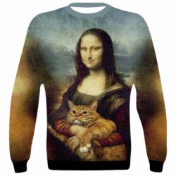 3D світшот Mona Lisa and the cat - PrintSalon