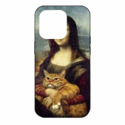 Чохол для iPhone 14 Pro Mona Lisa and the cat - PrintSalon