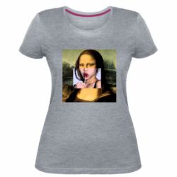 Женская премиум футболка Mona lisa