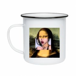 Кружка эмалированная Mona lisa