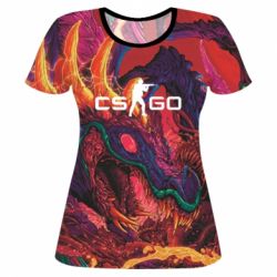 Жіноча 3D футболка Monster skin CS GO - PrintSalon