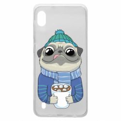 Чехол для Samsung A10 Мопс любит кофе - PrintSalon