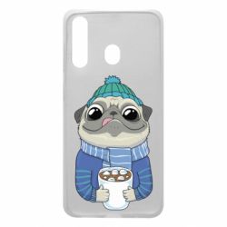 Чехол для Samsung A60 Мопс любит кофе - PrintSalon