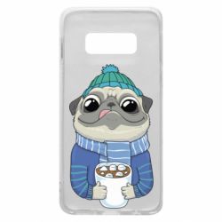 Чехол для Samsung S10e Мопс любит кофе - PrintSalon