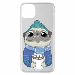 Чехол для iPhone 11 Pro Max Мопс любит кофе - PrintSalon