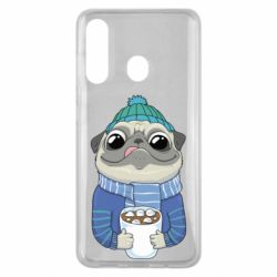 Чехол для Samsung M40 Мопс любит кофе - PrintSalon