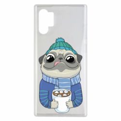 Чехол для Samsung Note 10 Plus Мопс любит кофе - PrintSalon