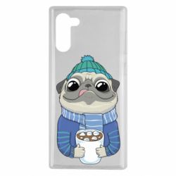 Чехол для Samsung Note 10 Мопс любит кофе - PrintSalon