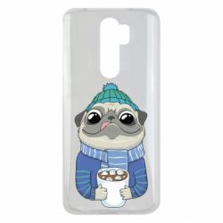 Чехол для Xiaomi Redmi Note 8 Pro Мопс любит кофе - PrintSalon